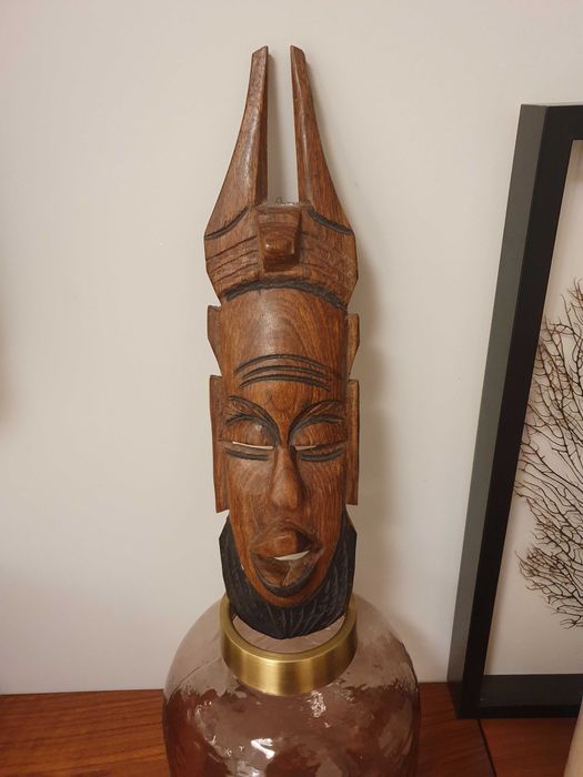 Stara maska afrykańska średnia rękodzieło