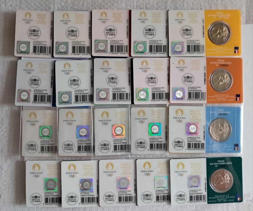 Coincards Moedas França - Jogos Olímpicos Paris  2024