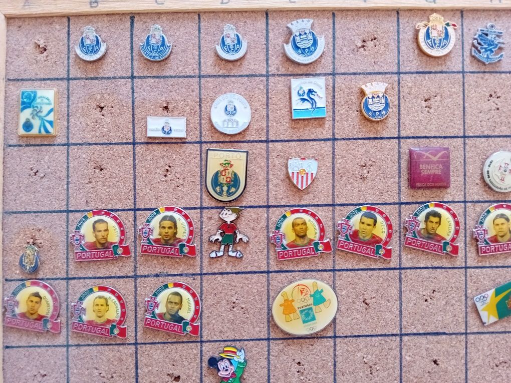 Vários pins de coleção