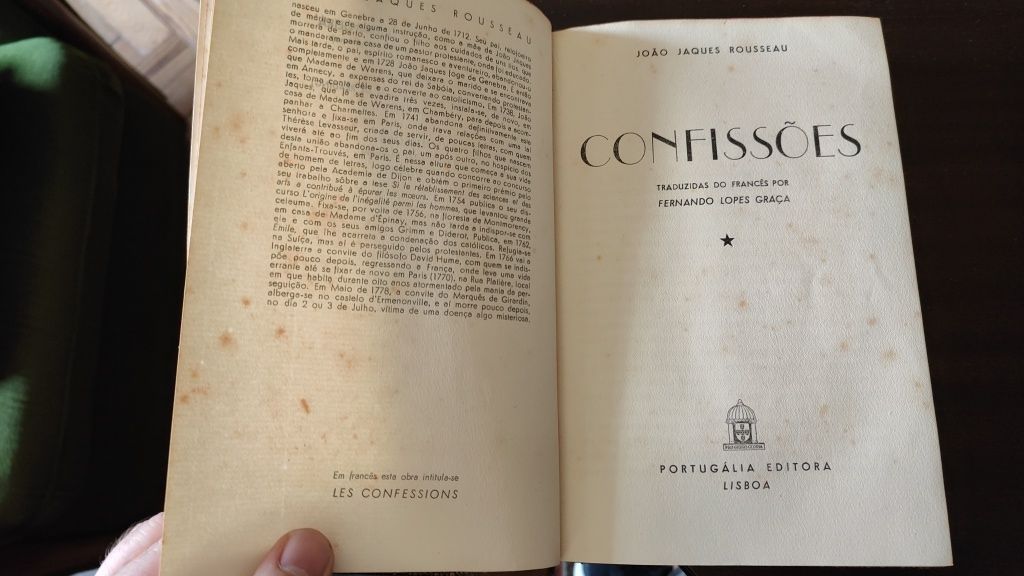 Confissões de João J. Rousseau Vol 1 e 2