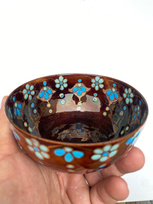 Taça Prata esmaltada Antiga Rússia Centenária 11,5  cm