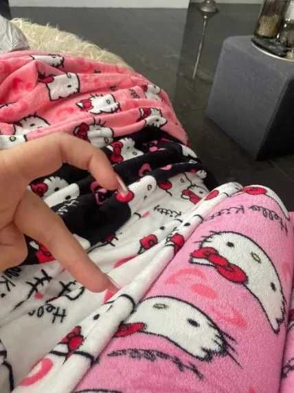 Стильные плюшевые Штаны Hello Kitty y2k пижамные