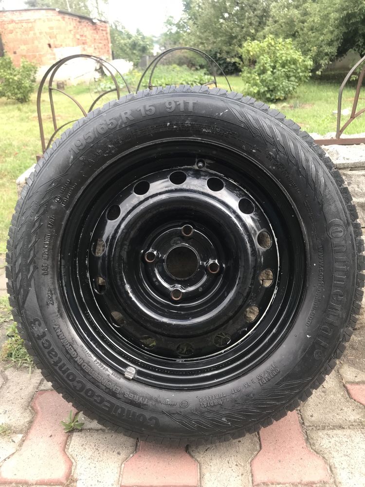 Диск 4/114.3/15 Лачетти с шиной Continental 195/65/15