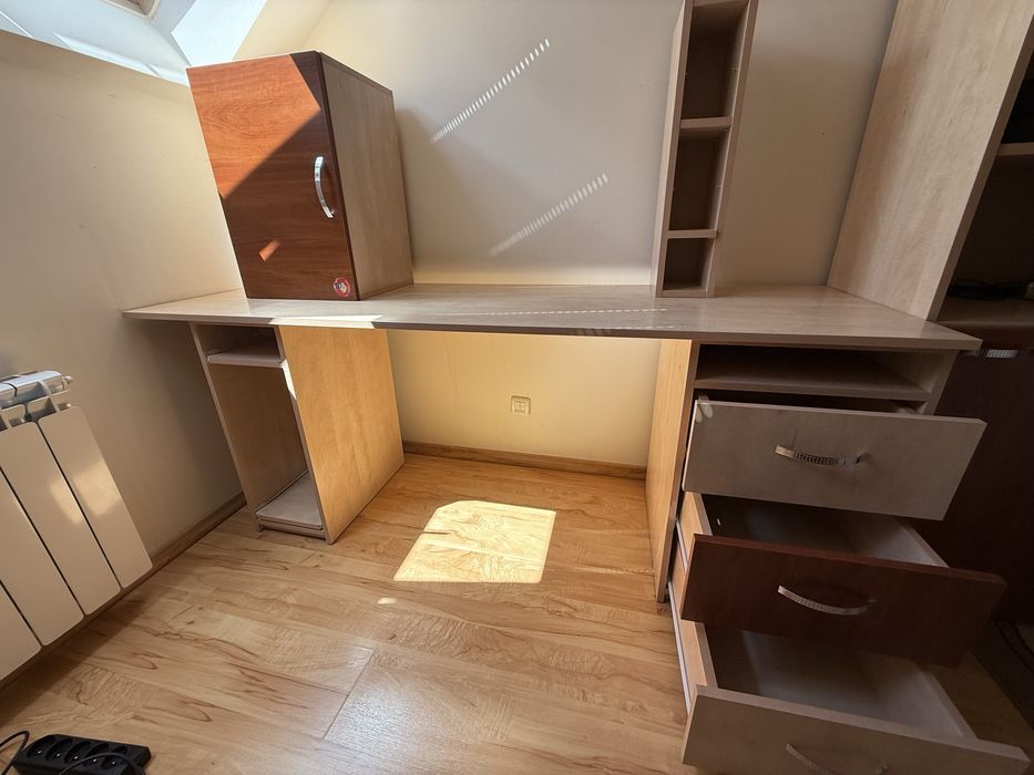 Biurko z szufladami szafkami szerokie duże dlugie 190 cm szerokość