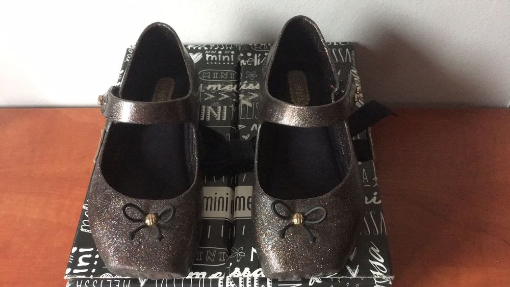 Pachnące buty Melissa Ballet - brokatowe Baleriny Dziecięce rozm 24
