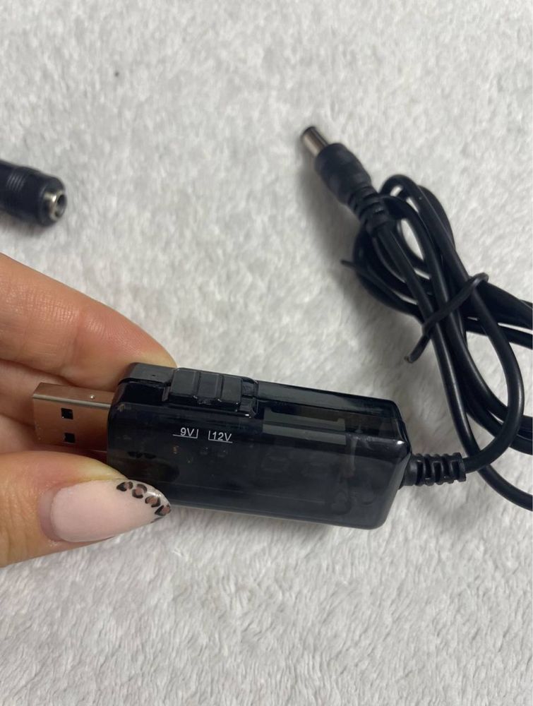 Преобразователь кабель для роутера USB от павербанка 9 в 12 В