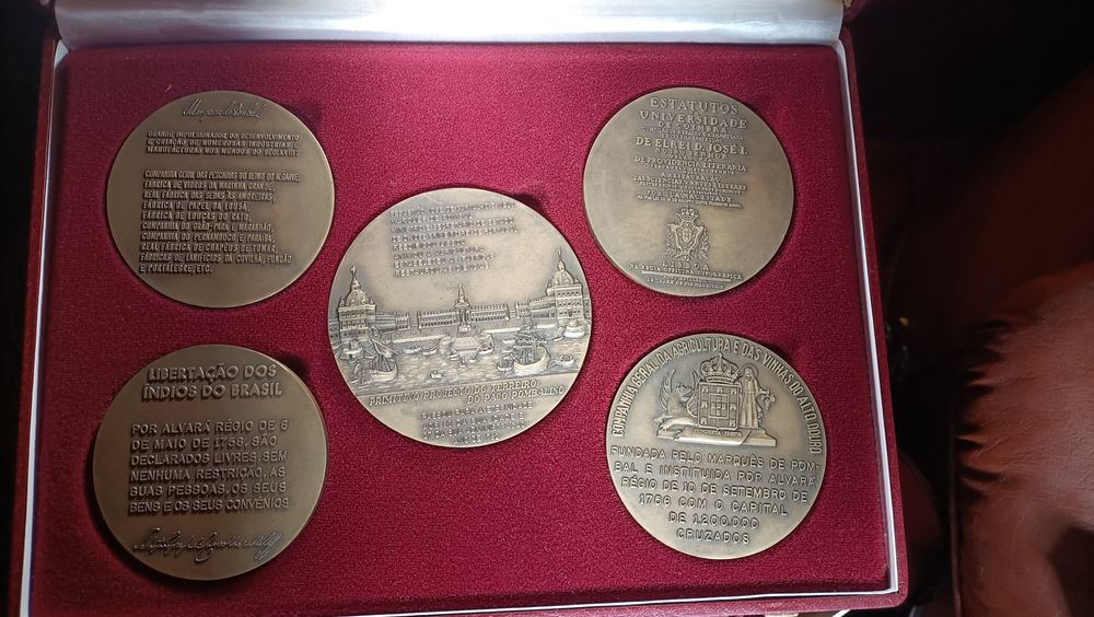 Coleção medalhas 200 anos da morte de Marquês de Pombal