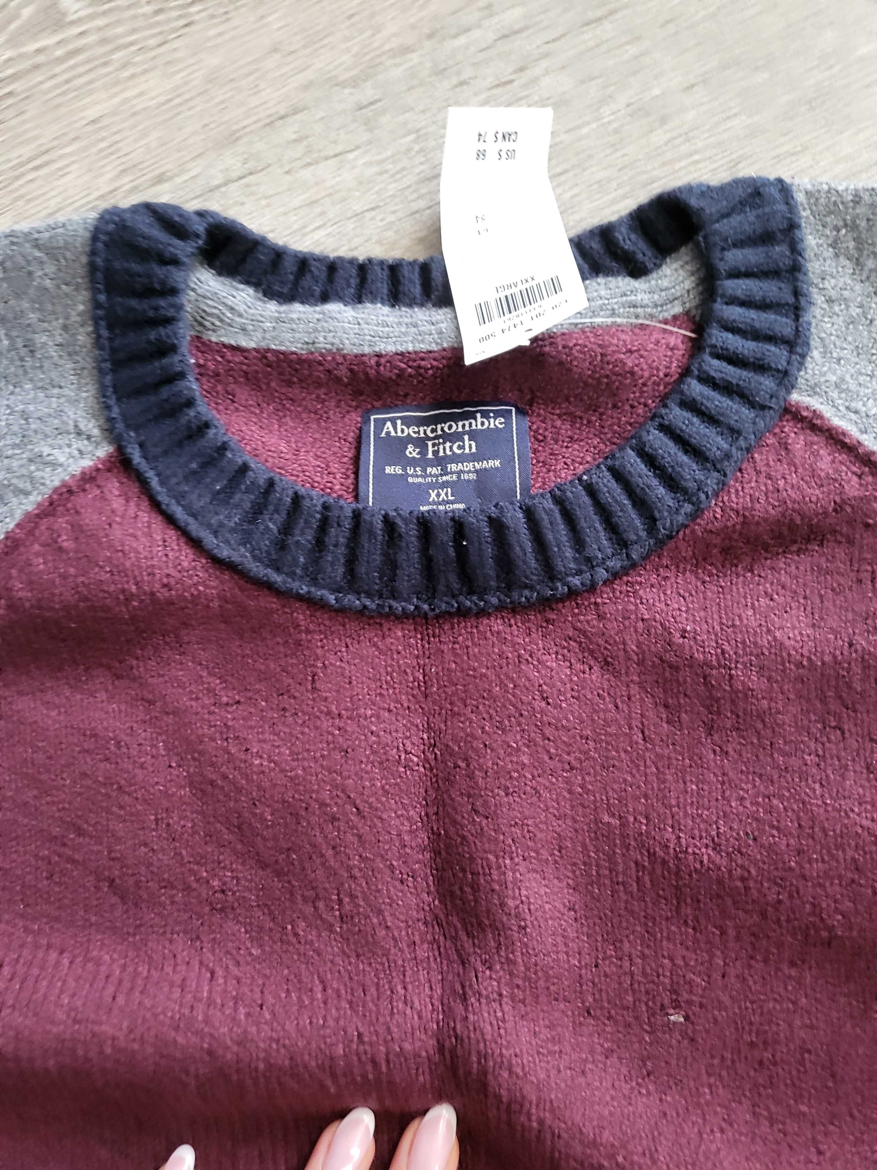 Sweter meski Abercrombie & Fitch roz. XXL