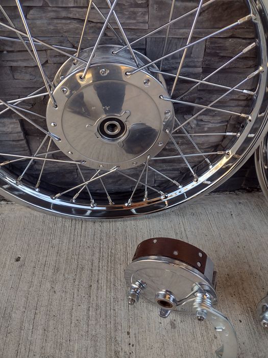 WSK koła felgi obręcze lagi zawieszenie piasta bęben szprychy Chrom