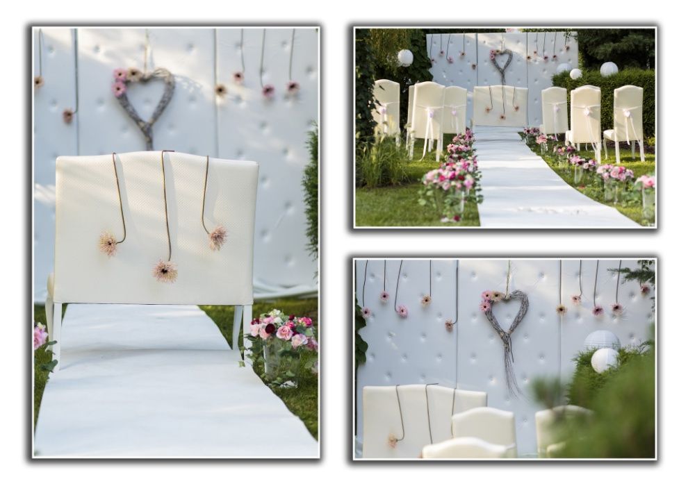 Ścianka dekoracyjna pikowana, ślub, wesele, tło