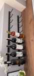Metalowy stojak na wino loft czarny