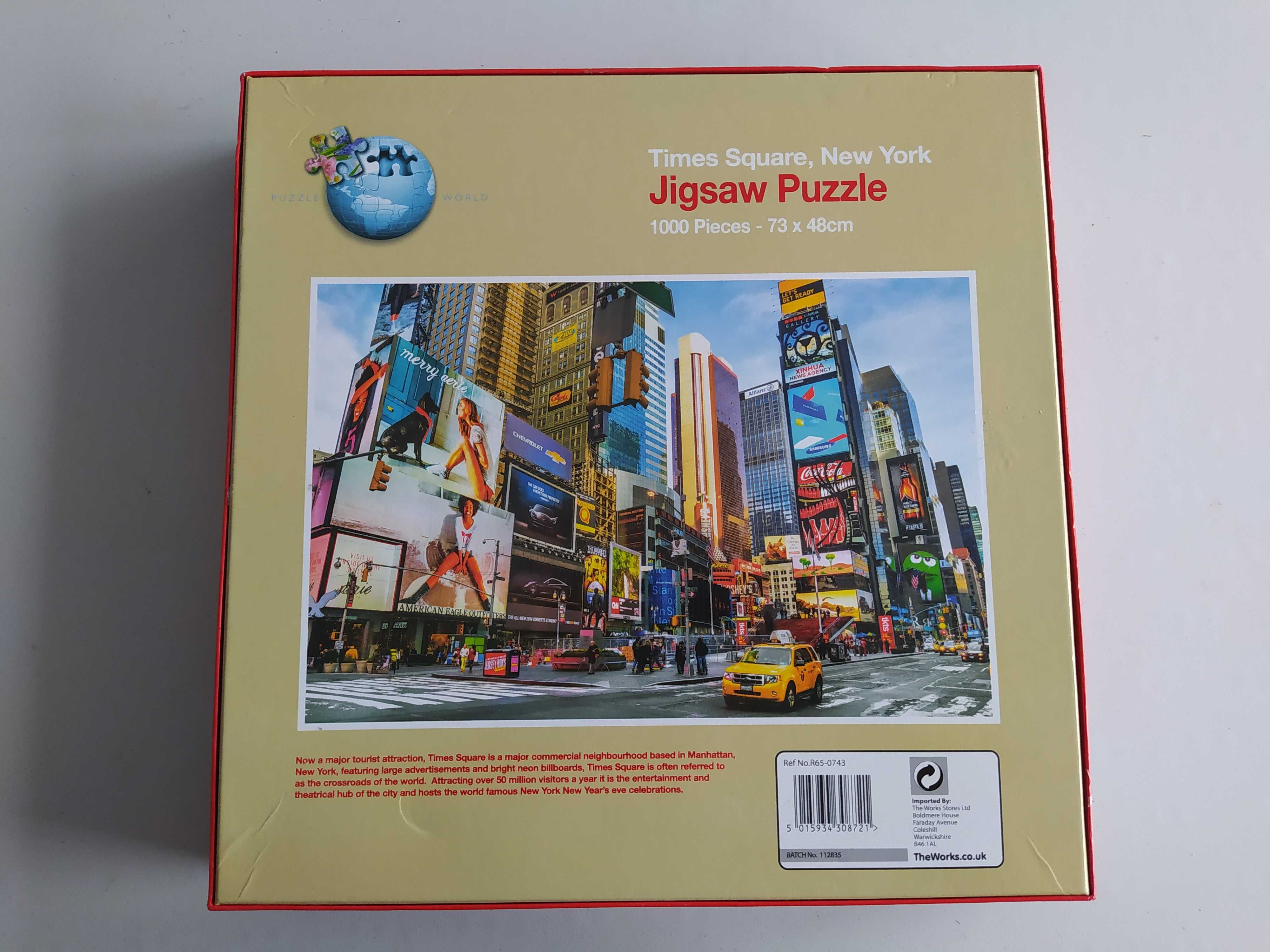 Puzzle 1000 elementów, Nowy York, kompletne, Times Square