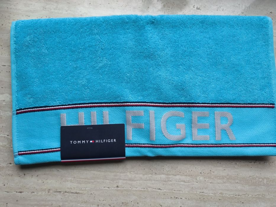 Ręczniki 2szt. Tommy Hilfiger 50/100 komplet turkusowy