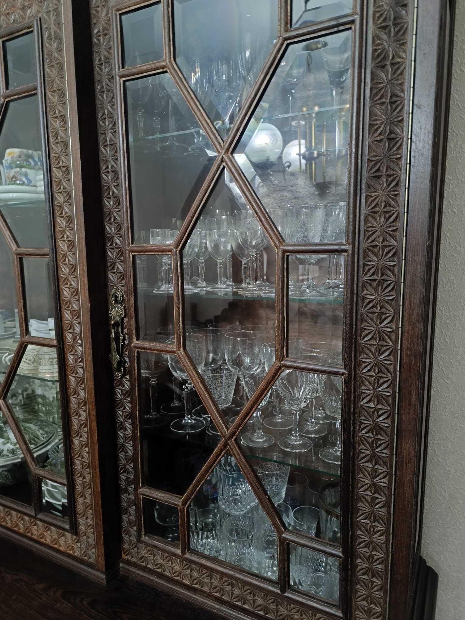 conjunto de sala de jantar madeira panga panga