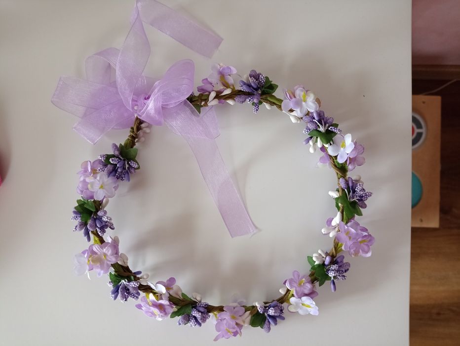 Suknia do sesji ciążowej plus wianek