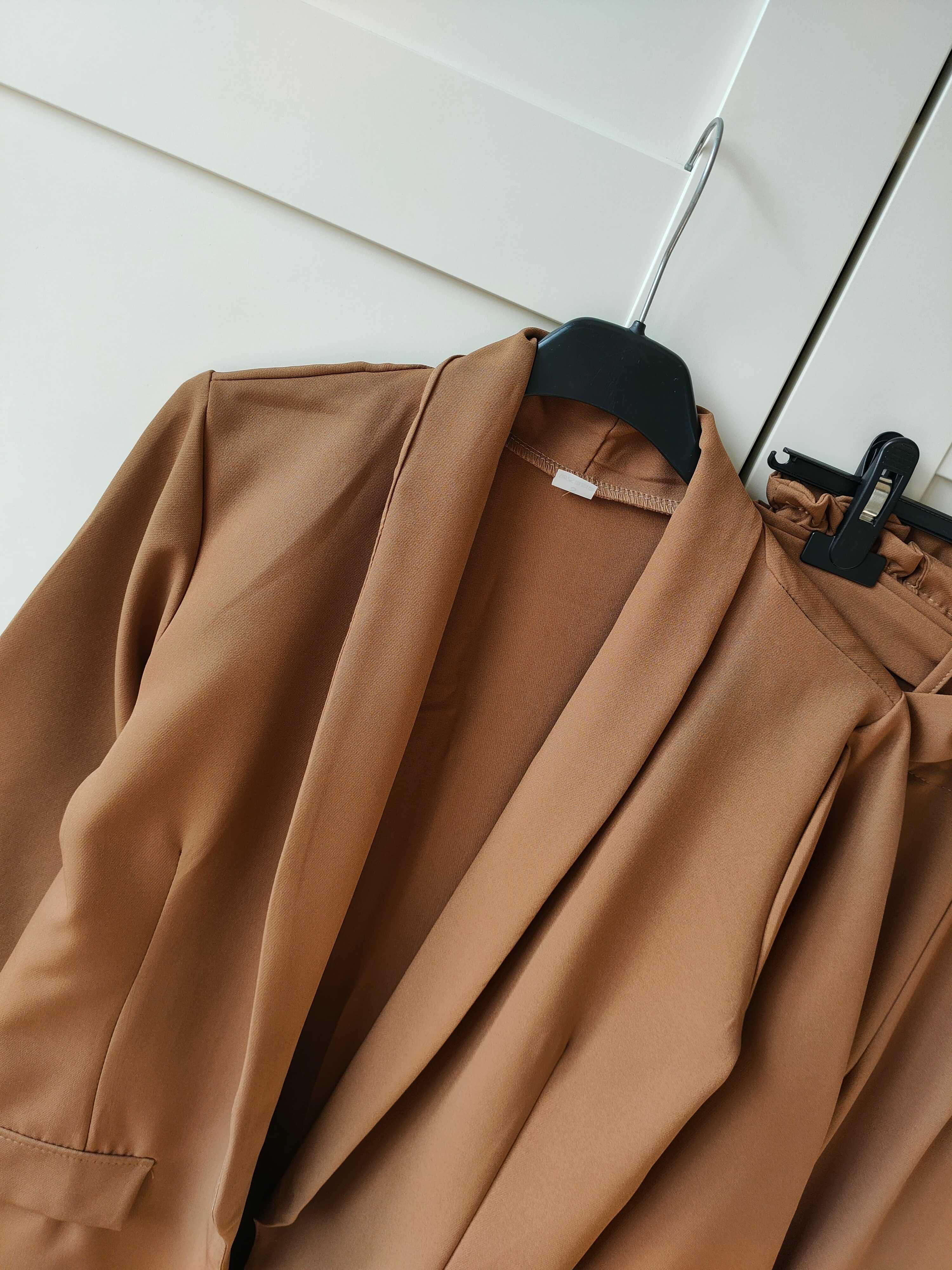 Elegancki garnitur marynarka + cygaretki cygaretki pasek M