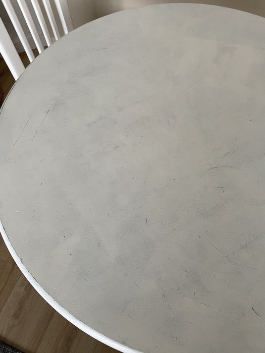 Duży okrągły stół ikea hajdeby - do renowacji