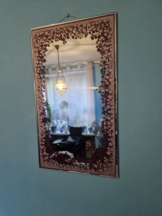 Niemiecke lustro różowe 40x70cm