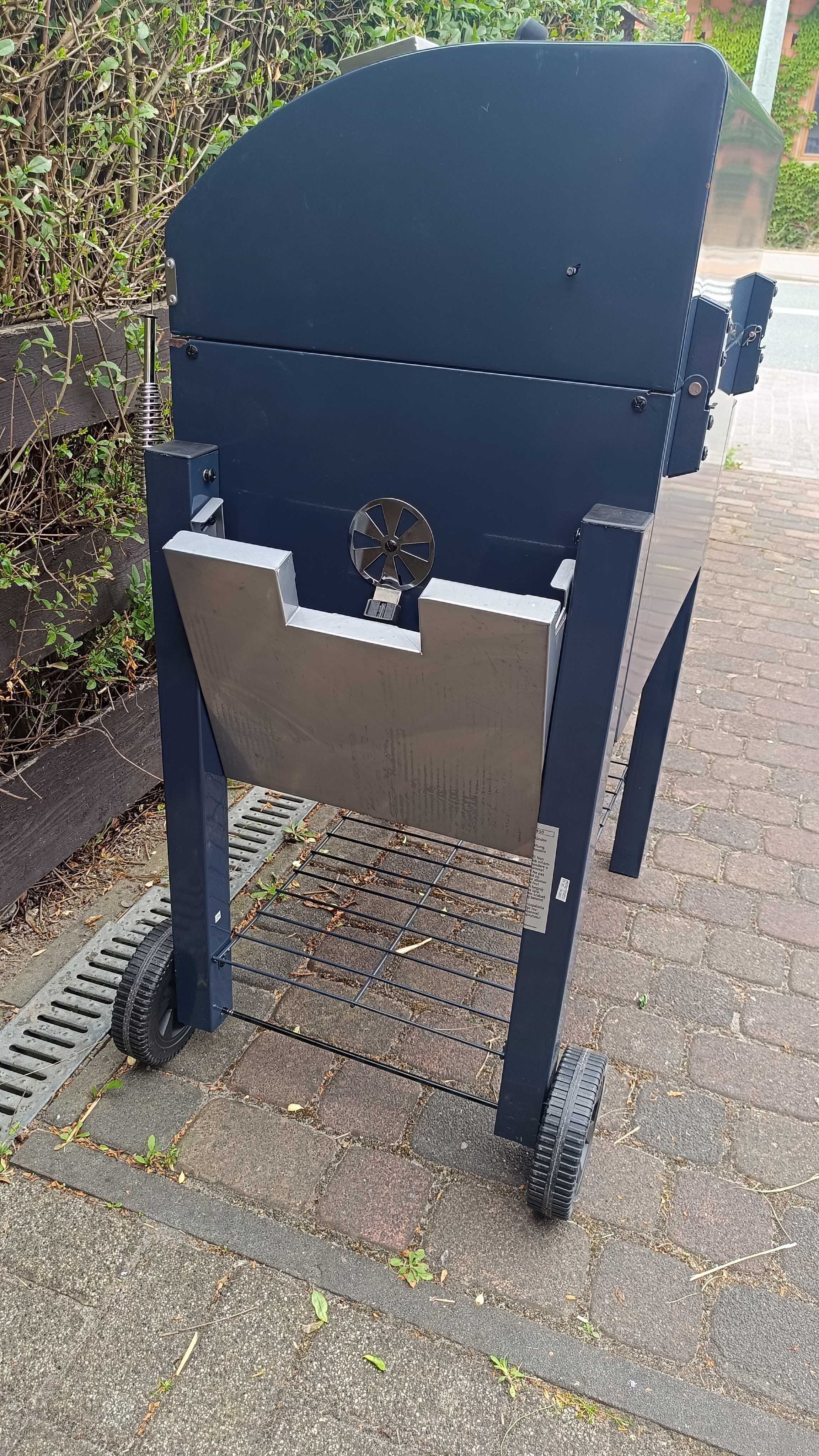 SOLIDNY GRILL węglowy LANDMANN DORADO ruszt żeliwny 56x42 2Xpokrywa