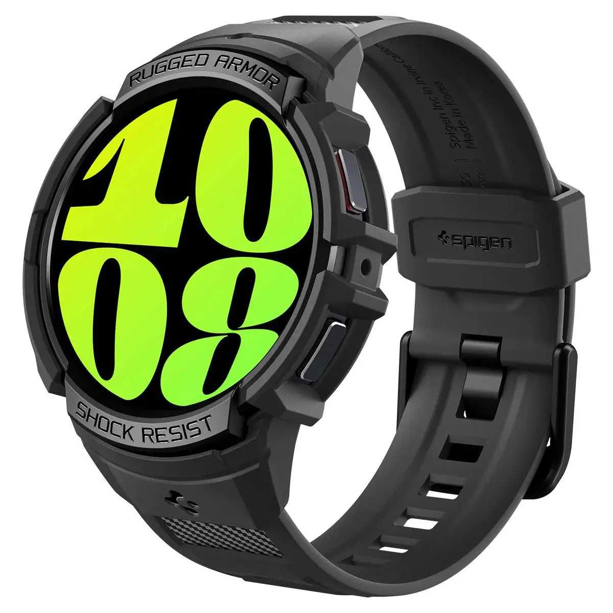 Чехол с ремешком Spigen Rugged Armor Pro Samsung Galaxy Watch 6 Black