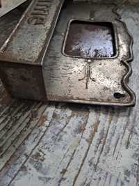 Stary pojemnik przybornik toaletowy  metalowy