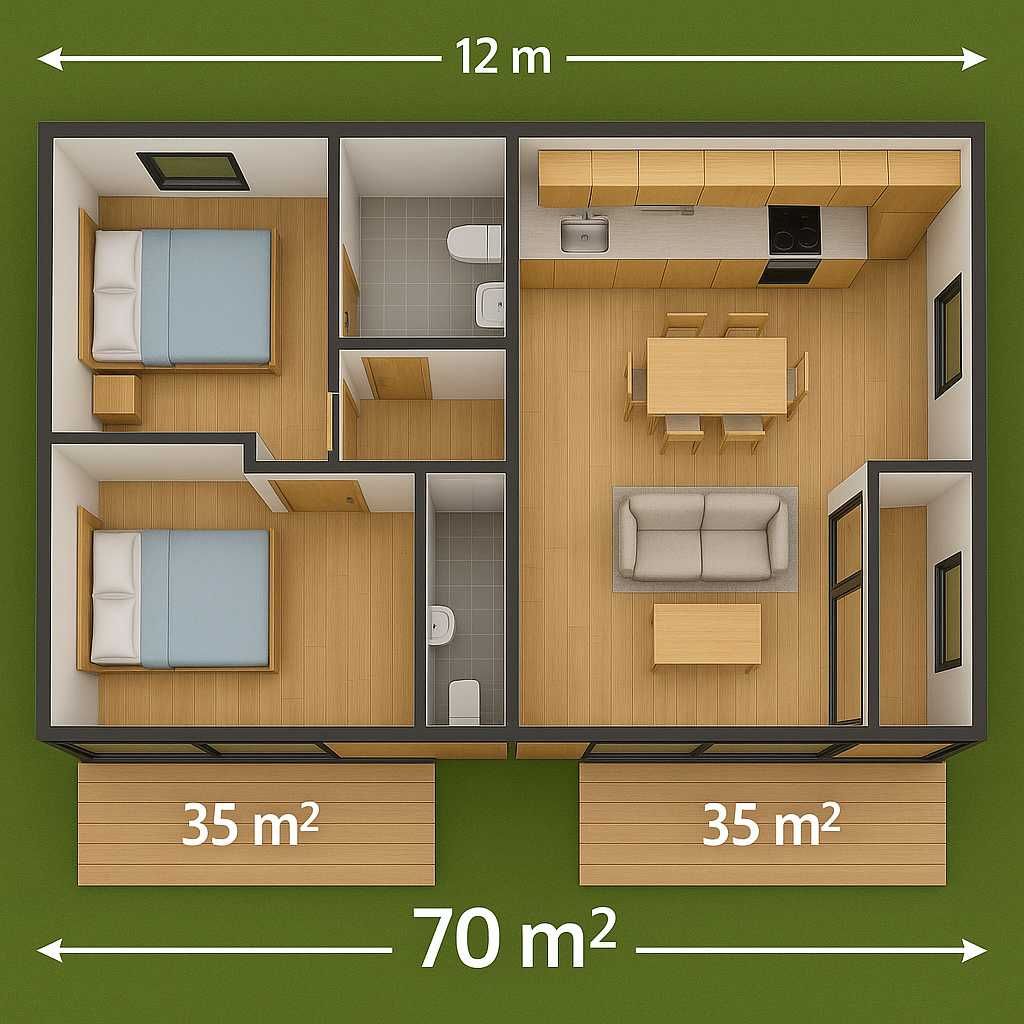 Nowy kontener 70m² | Biuro/Dom | Łomianki