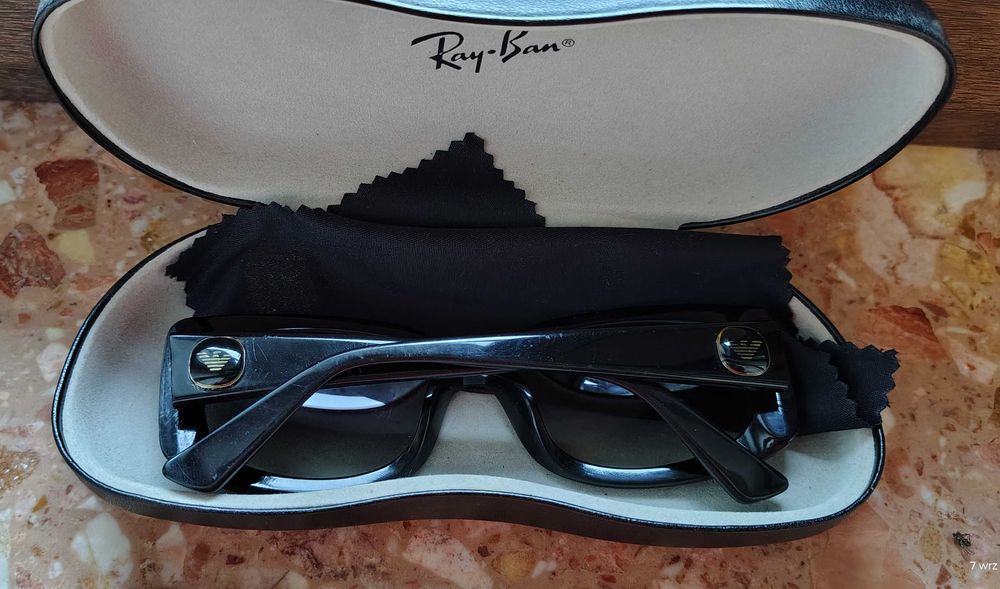 Okulary przeciwsłoneczne EMPORIO-ARMANI+Etuii Ray-Ban Super Stan+100%