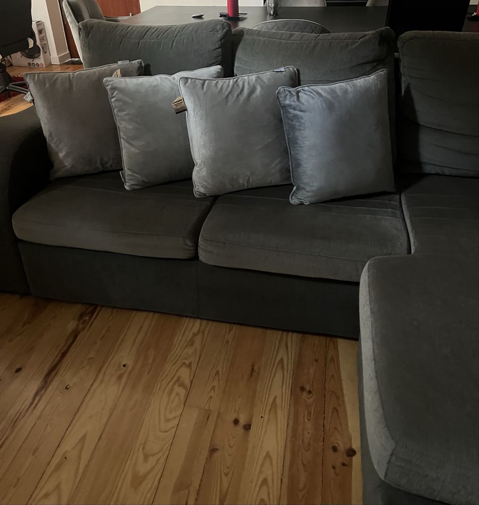 sofa cinza usado