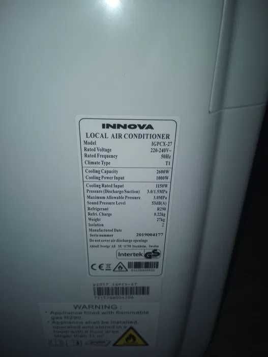Klimatyzator Innova IGPCX-27 + Pilot