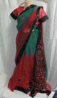 Индийский,восточный костюм,сари,чоли +юбка р.xs-s