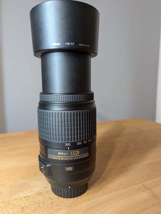 Obiektyw Nikon NIKKOR 55-300 f/4.5-5.6G ED VR - Stan idealny! Nikon F