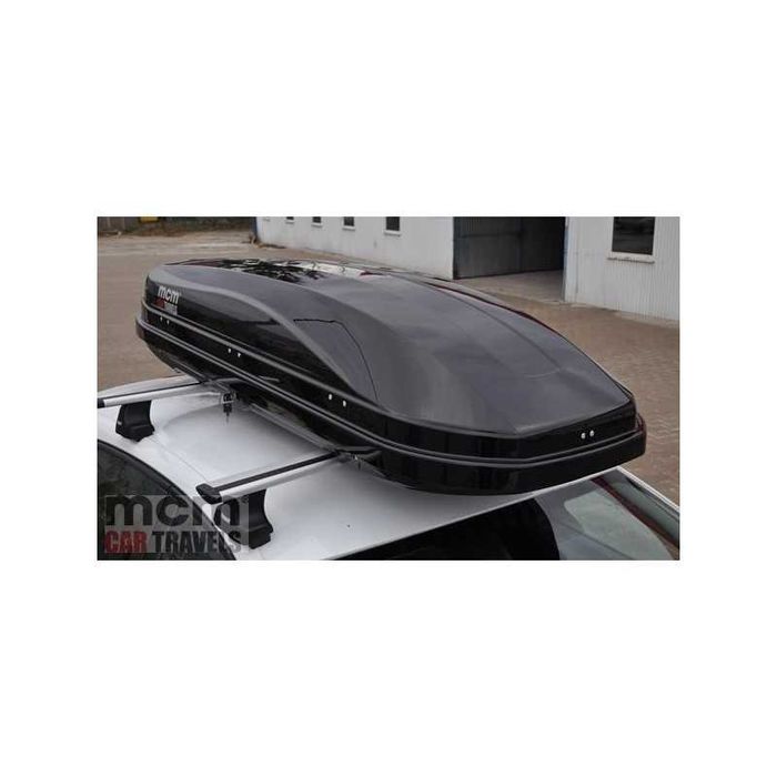 Bagażnik Box dachowy Kufer Boks bagażowy HAKR MAGIC 400 Czarny 199cm