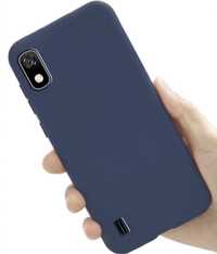 Etui silikonowe matowe slim Samsung Galaxy A10 niebieskie