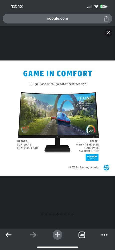 Monitor gamer curvado