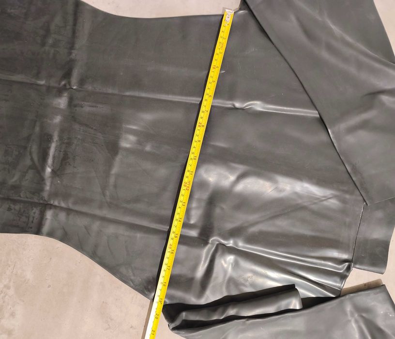 Bluza/sukienka taliowana latex lateksowa suwak guma odlewana cienka