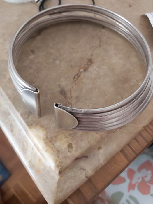 Gargantilha banhada a prata