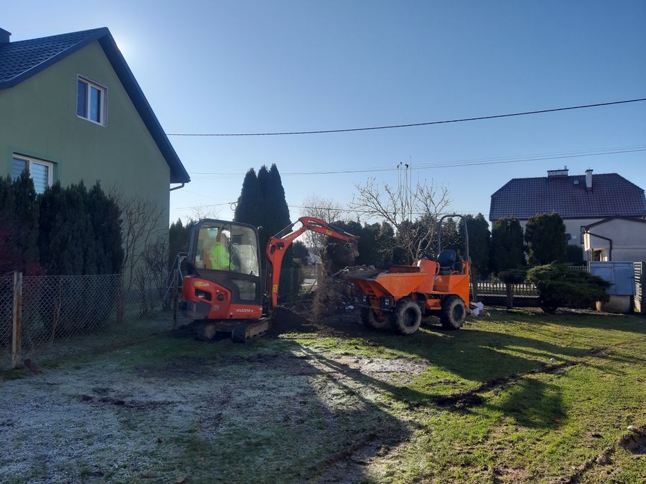 Roboty Ziemne usługi koparką, koparko ładowarka wyburzenia transport