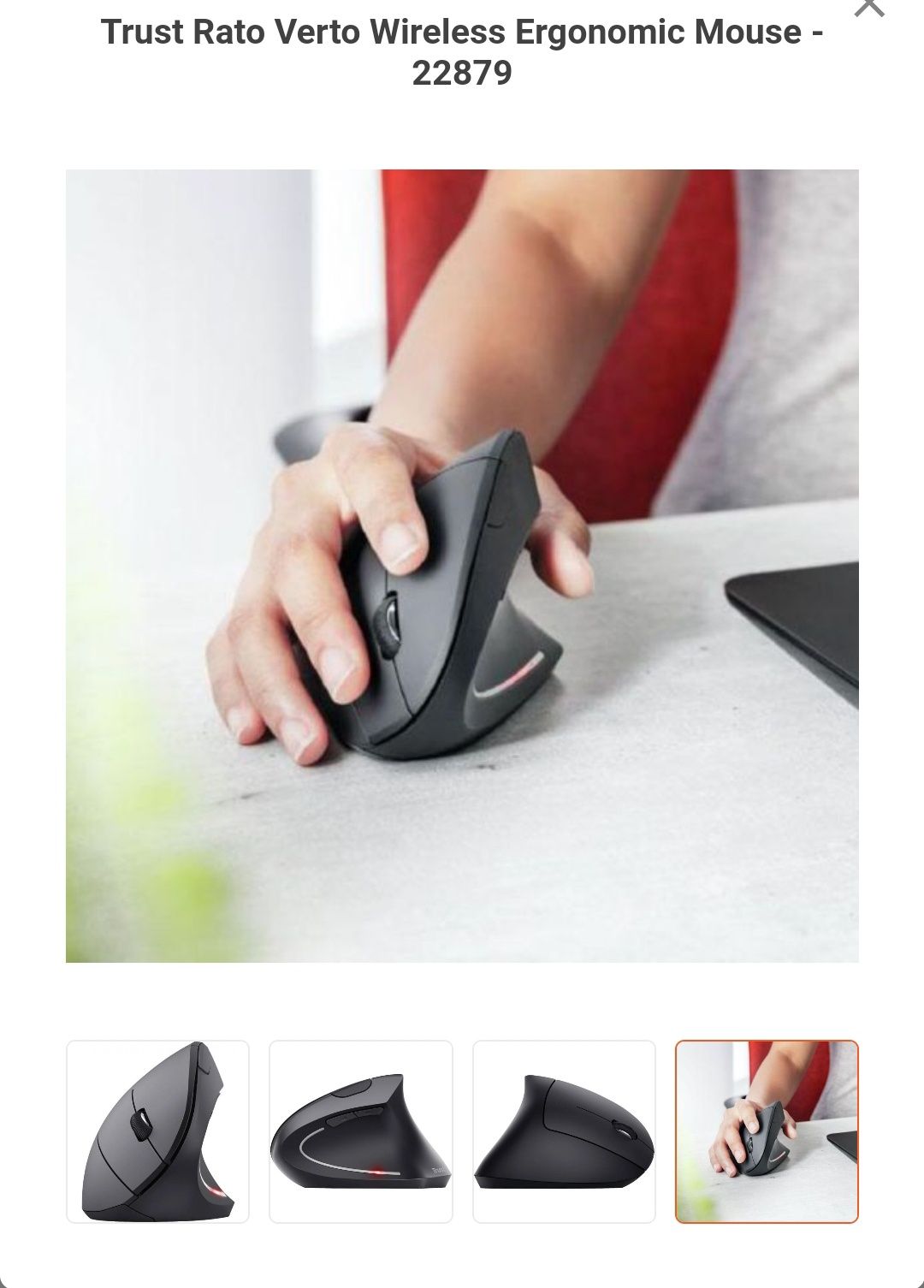 Trust Rato Vertical Wireless Ergonomic Mouse