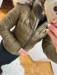 Kurtka zimowa Tommy Hilfiger s khaki ciepla z futerkiem