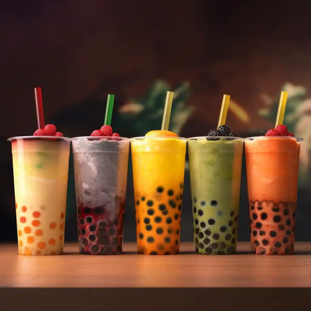 Джусболи для бабл ті в сиропі.Трубочки для бабл ти.Bubble tea. Топіока