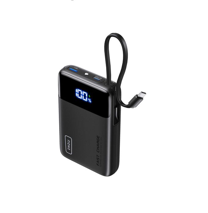 Компактний Powerbank INIU P51L, 45W, 20000 mAh (з вбудованим кабелем)