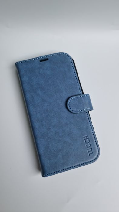 Etui TUCCH do iPhone 16  6,1 - niebieskie, RFID