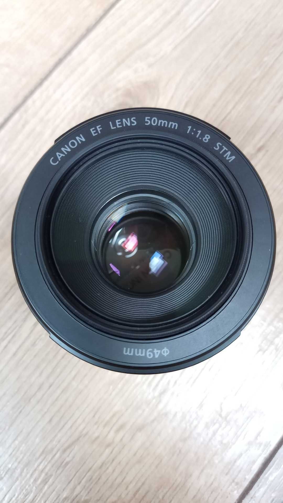 NOWY Canon EF 50mm 1:1.8 STM + filtr UV Marumi - GWARANCJA 04.2027