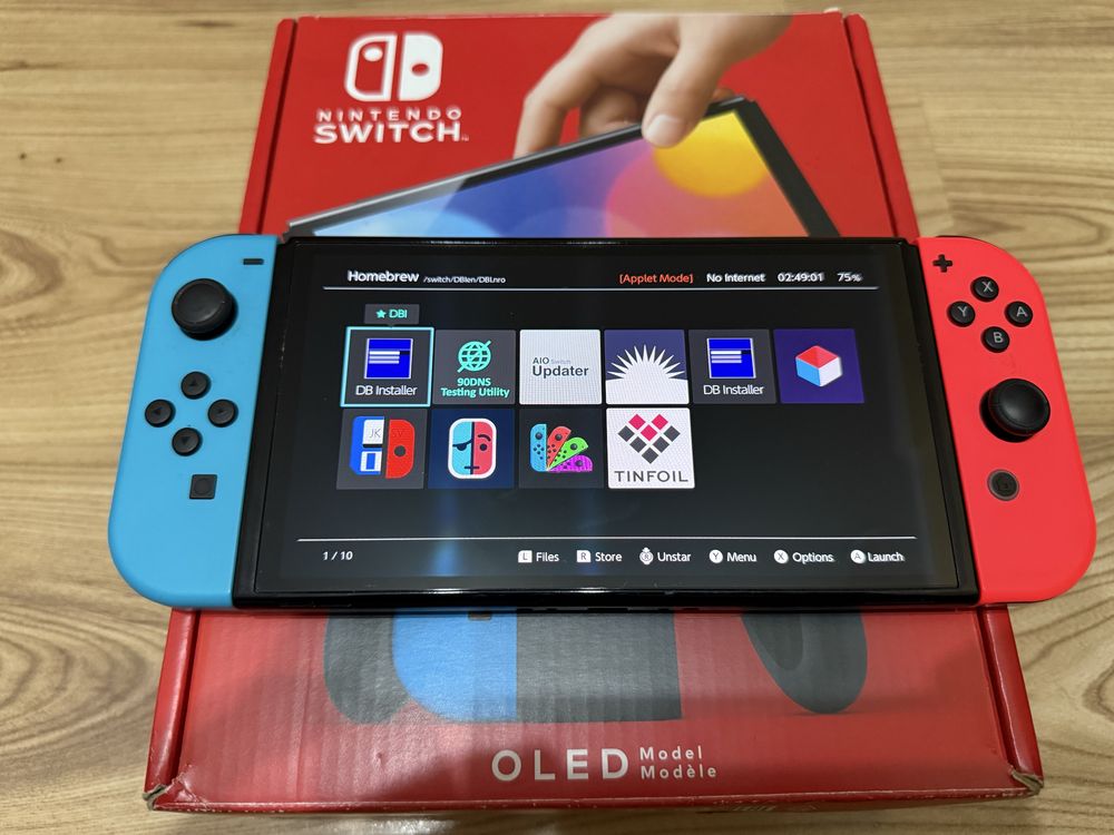 Przerobiona Nintendo Switch Oled 256gb CFW Atmosphere Picofly RP2040