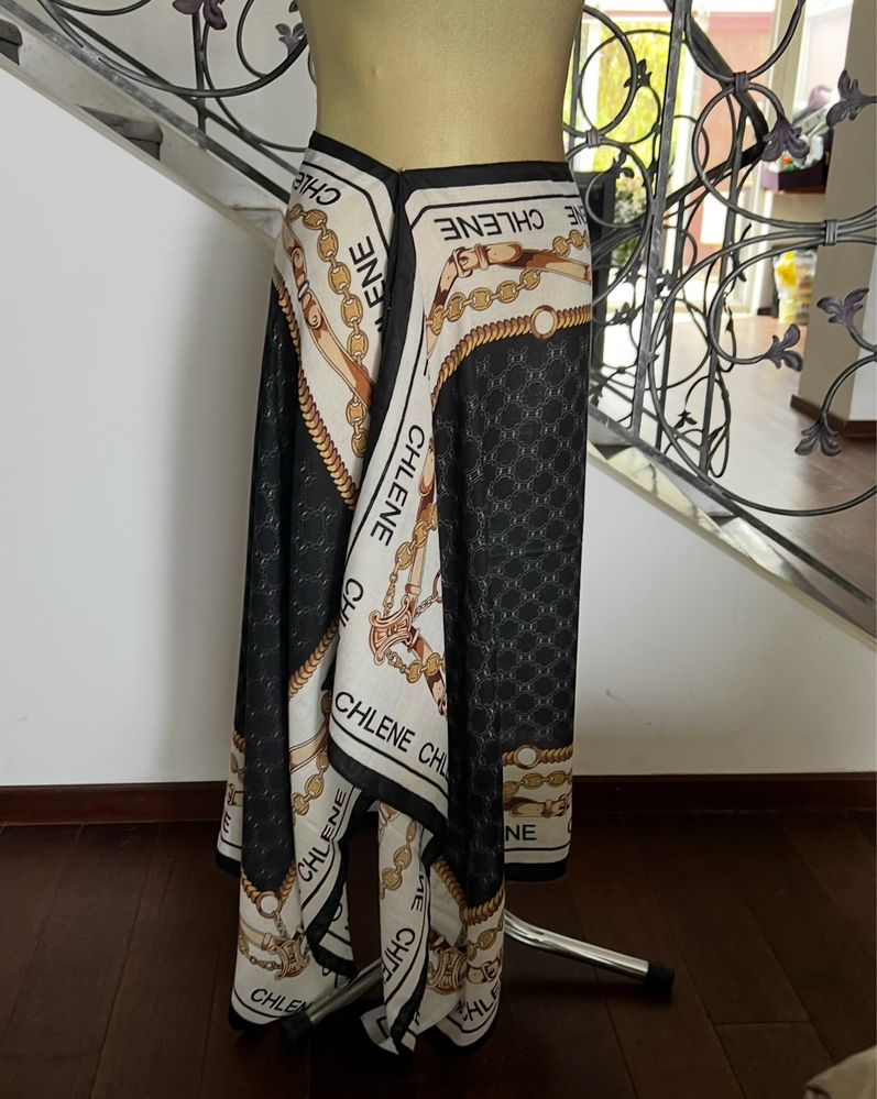 Chusta lniana plażowa szal psreo sarong z lnu 180 x 90 plaża