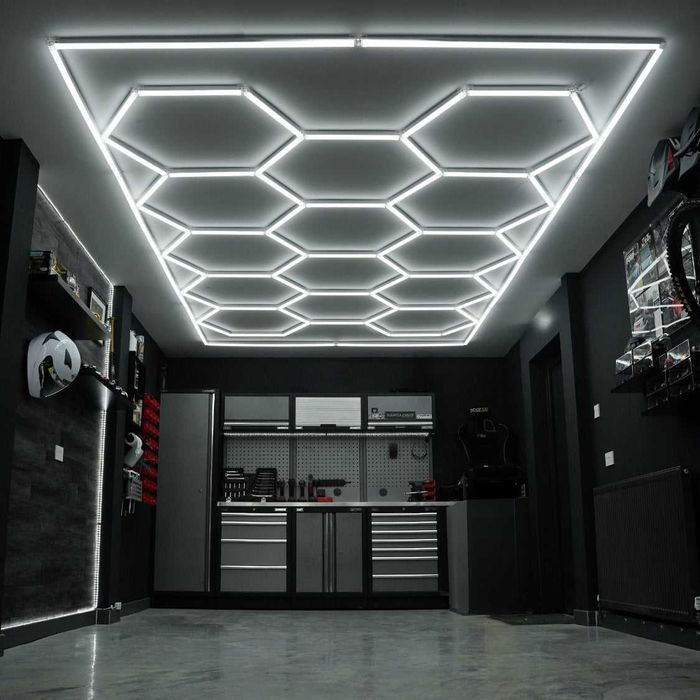 14 Sześciokątnych lamp LED plastry miodu + ramka, Lampa hexagon, nówka