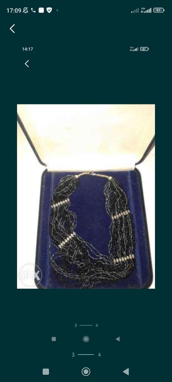 Женское ожерелье с бисера