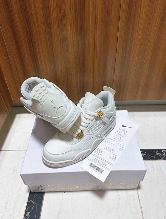 Buty meskie Mokasyny Jordan_4_Retro_Metallic_Gold  R.42