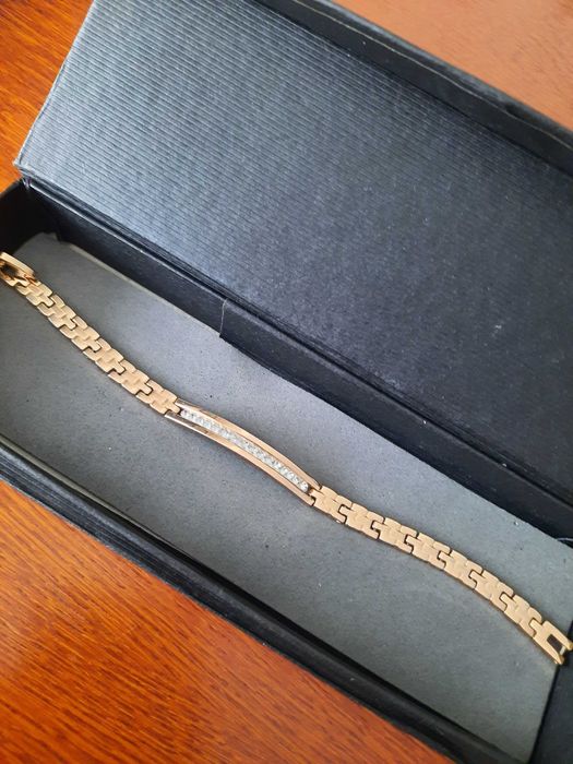 Okazja.Bransoletka cyrkonie Golden rose