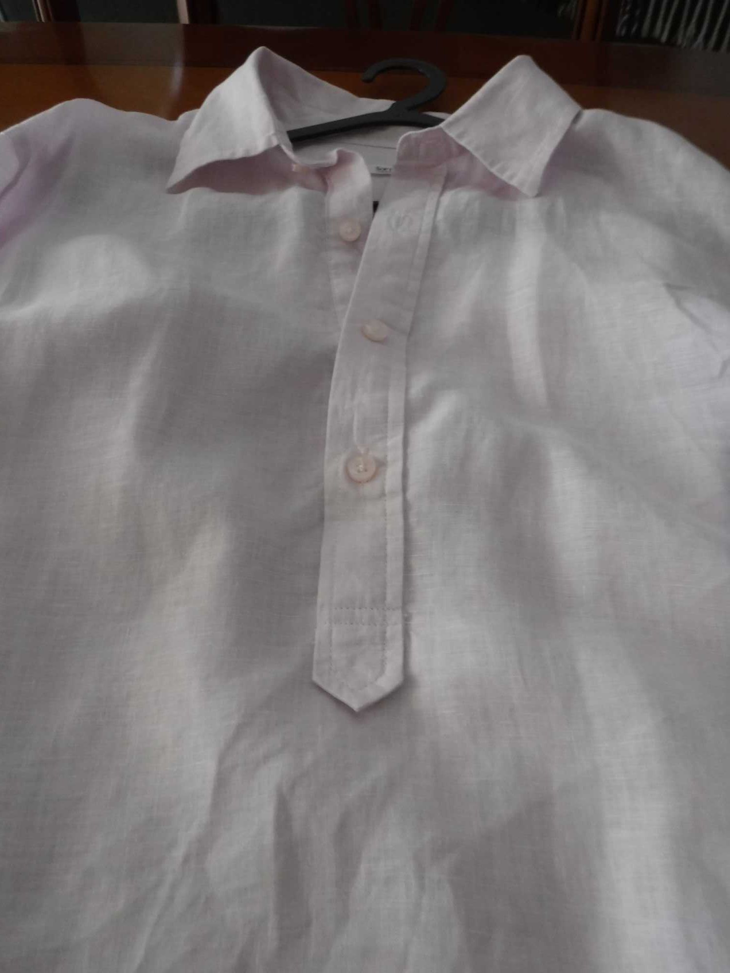 Camisa de linho rosa Tamanho 39-40